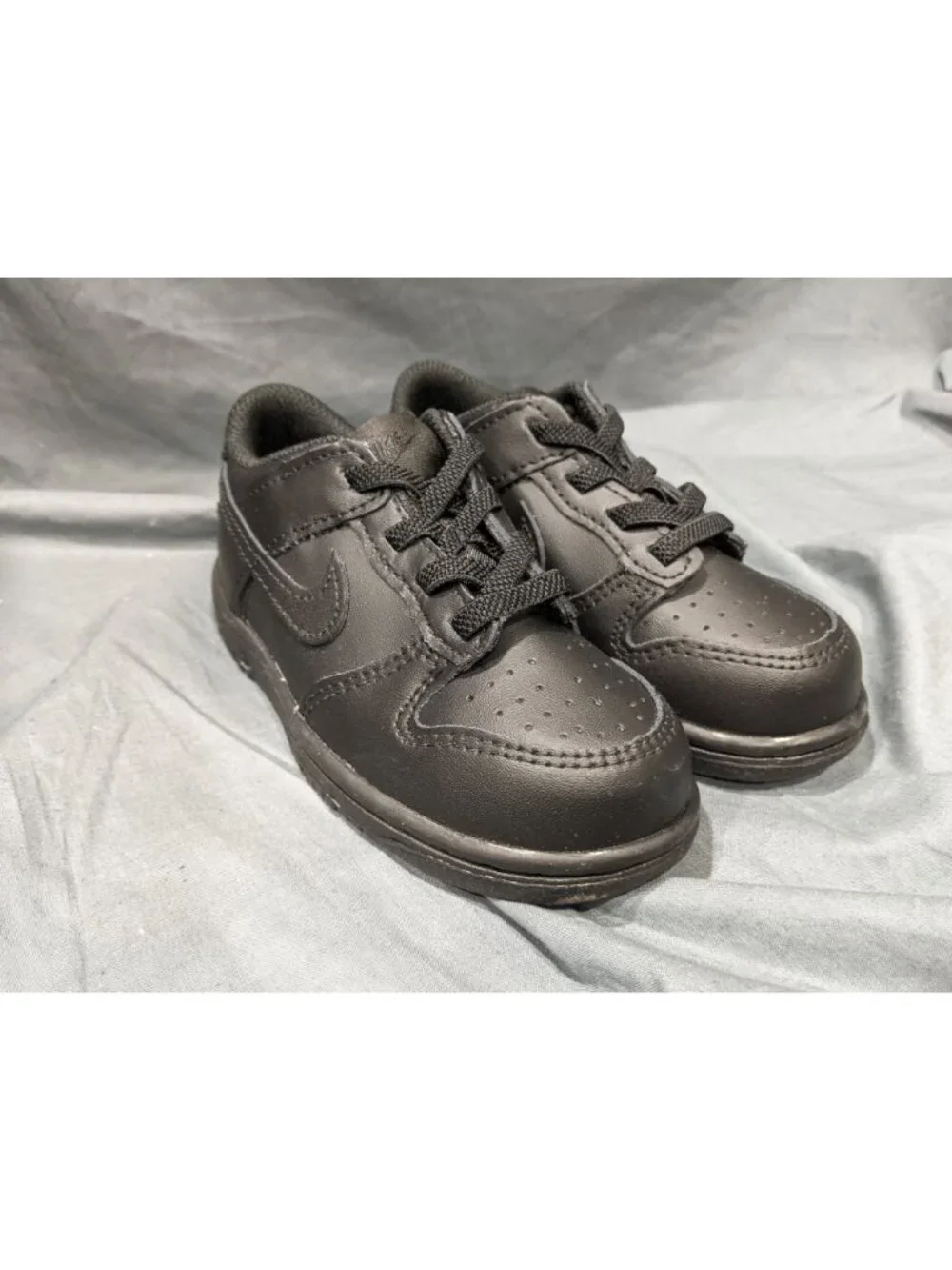 Nike Toddlers Dunk Low (TD) Sneakers Lace Up Black Size 5 NEW NO BOX!